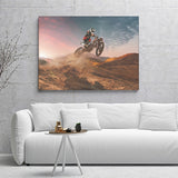 Motocross Jumping The Dunes Canvas Wall Art - Canvas Prints, Prints for Sale, Canvas Painting, Canvas On Sale