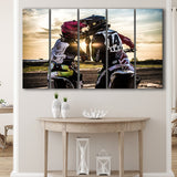 Motocross Love Canvas Art, Motocross Gift 5 Panels B,Large Canvas,Canvas Prints Wall Art Home Decor
