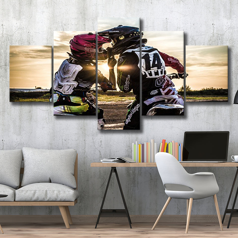 Motocross Love Canvas Art, Motocross Gift Multi Panels,Canvas Prints Wall Art Home Decor