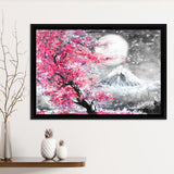 Mount Fuji Cherry Blossom Landscape Japan Framed Canvas Prints - Painting Canvas, Art Prints,  Wall Art, Home Decor, For Sale