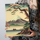 Mount Fuji Retro Art Print ,City Art Print, Large Canvas, Canvas Print Wall Art Home Decor