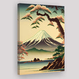 Mount Fuji Retro Art Print ,City Art Print, Large Canvas, Canvas Print Wall Art Home Decor