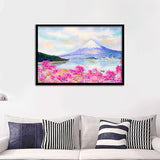 Mount Fuji And Sakura Cherry Blossom Framed Wall Art - Framed Prints, Art Prints, Print for Sale, Painting Prints