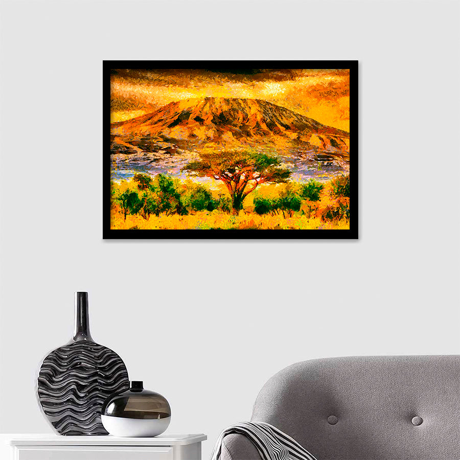 Mount Kilimanjaro View Framed Wall Art - Framed Prints, Art Prints, Print for Sale, Painting Prints