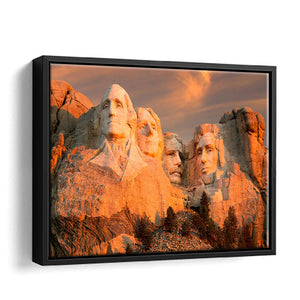 Mount Rushmore National Memorial Black Hills Visitor Framed Canvas Wall Art - Framed Prints, Prints for Sale, Canvas Painting