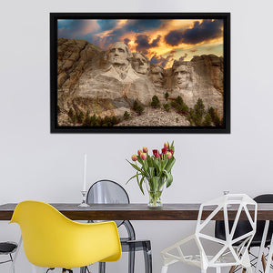 Mount Rushmore National Memorial Framed Canvas Wall Art - Framed Prints, Prints for Sale, Canvas Painting