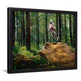 Mountain Bike, Dirt Bike Wall Decor Framed Art Prints Wall Art Decor,Black Frame, Ready to hang