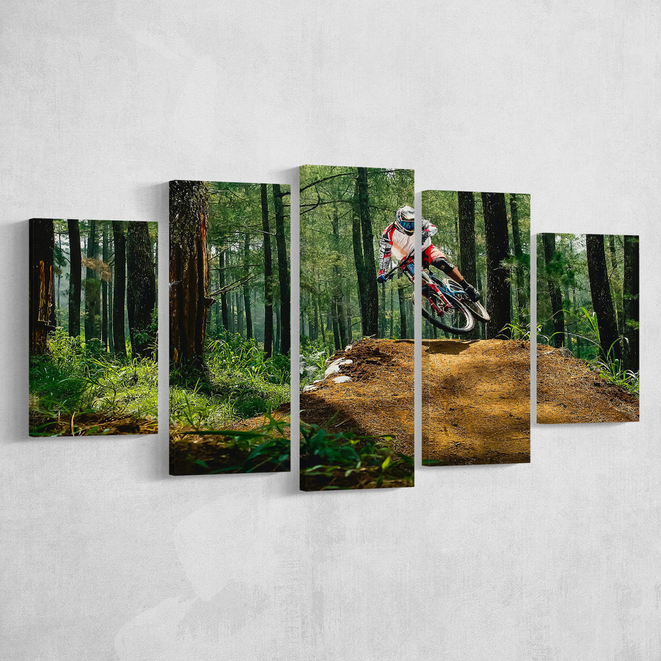Mountain Bike, Dirt Bike Wall Decor Multi Panels,Canvas Prints Wall Art Home Decor