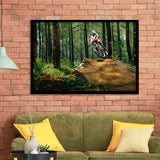 Mountain Bike, Dirt Bike Wall Decor Framed Art Prints Wall Art Decor,Black Frame, Ready to hang
