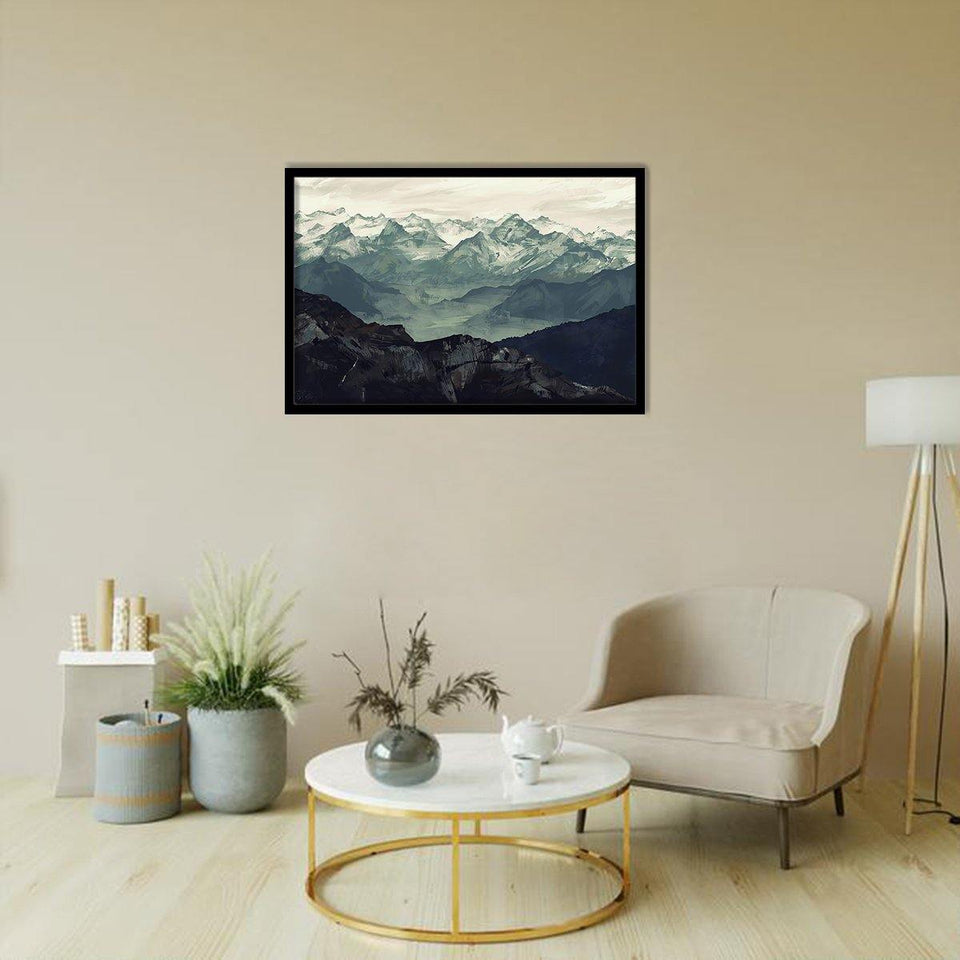 Mountain Fog - Mountain Art, Print Art, Frame Art