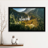Mountain Forest Trees In Germany Framed Canvas Prints Wall Art - Painting Canvas, Wall Decor, Canvas Art, Floating Frame