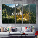Mountain Forest Trees In Germany 5 Pieces B Canvas Prints Wall Art - Painting Canvas, Multi Panel, Wall Decor, Canvas Art