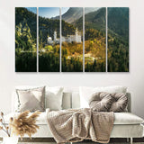 Mountain Forest Trees In Germany 5 Pieces B Canvas Prints Wall Art - Painting Canvas, Multi Panel, Wall Decor, Canvas Art