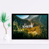 Mountain Forest Trees In Germany Framed Art Prints Wall Decor - Painting Prints, Wall Art, Framed Picture, Black Frame