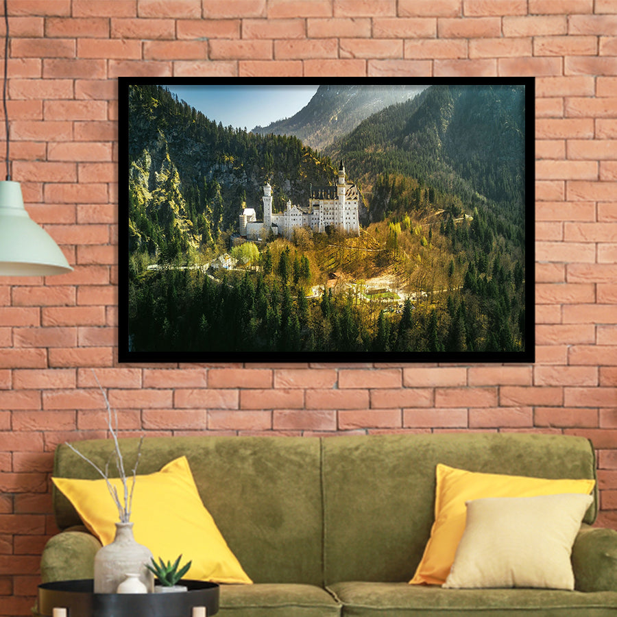 Mountain Forest Trees In Germany Framed Art Prints Wall Decor - Painting Prints, Wall Art, Framed Picture, Black Frame