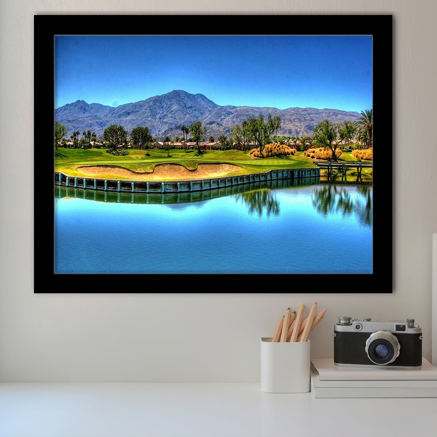 Mountain Golf Course Framed Art Prints Wall Decor - Painting Art, Black Frame, Home Decor, Prints for Sale