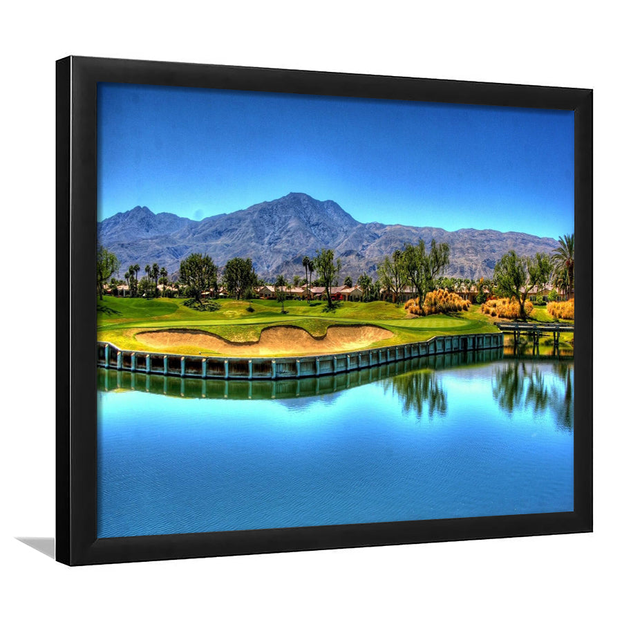 Mountain Golf Course Framed Art Prints Wall Decor - Painting Art, Black Frame, Home Decor, Prints for Sale