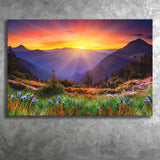 Mountain Print Large Sunrise Home Decor Landscape Canvas Prints Wall Art Home Decor - Painting Canvas, Ready to hang