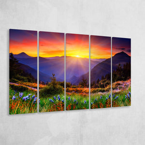 Mountain Print Large Sunrise Home Decor Extra Large Canvas Prints Multi Panels B Wall Art Prints Home Decor