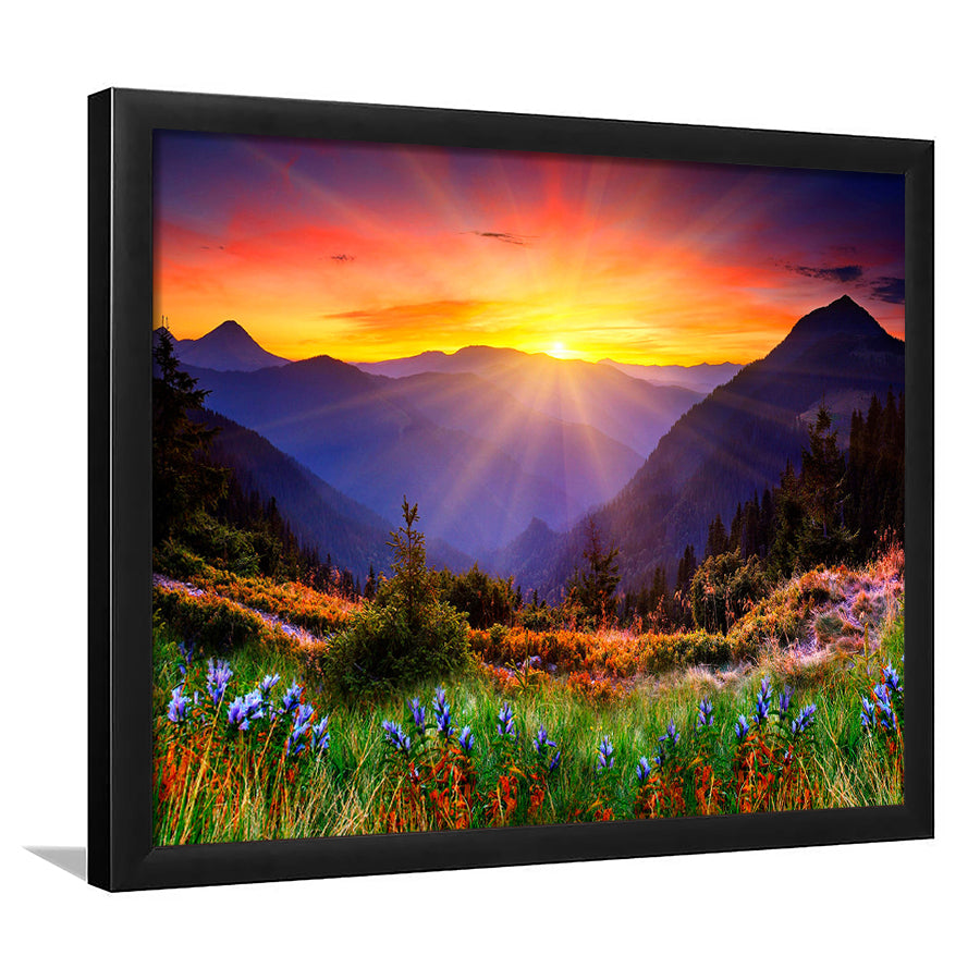 Mountain Print Large Framed Art Prints Wall Art Decor, Framed Picture, Home Decor