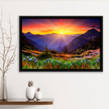 Mountain Print Large Framed Canvas Prints Wall Art Decor, Framed Picture, Floating Frame