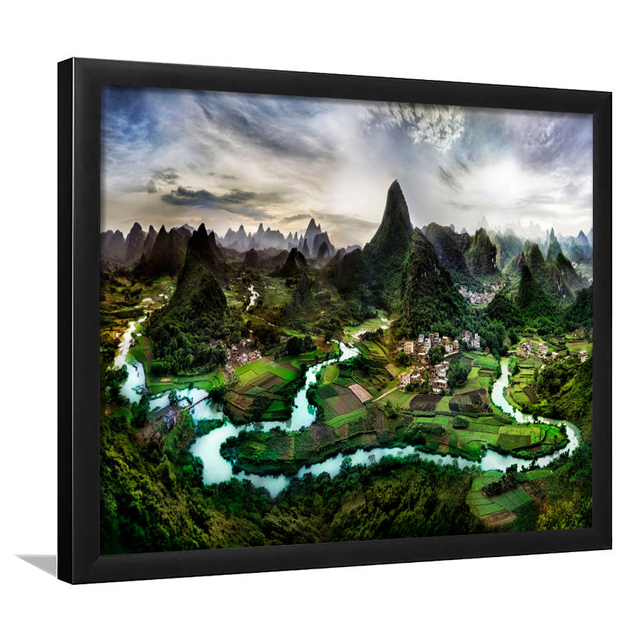 Mountain River Framed Art Prints Wall Art Decor, Framed Picture, Home Decor