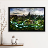 Mountain River Framed Canvas Prints Wall Art Decor, Framed Picture, Floating Frame