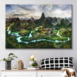 Mountain River Canvas Prints Wall Art Decor - Painting Canvas,Home Decor, Ready to Hang