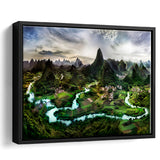 Mountain River Framed Canvas Prints Wall Art Decor, Framed Picture, Floating Frame