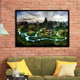 Mountain River Framed Art Prints Wall Art Decor, Framed Picture, Home Decor