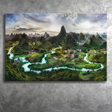Mountain River Canvas Prints Wall Art Decor - Painting Canvas,Home Decor, Ready to Hang