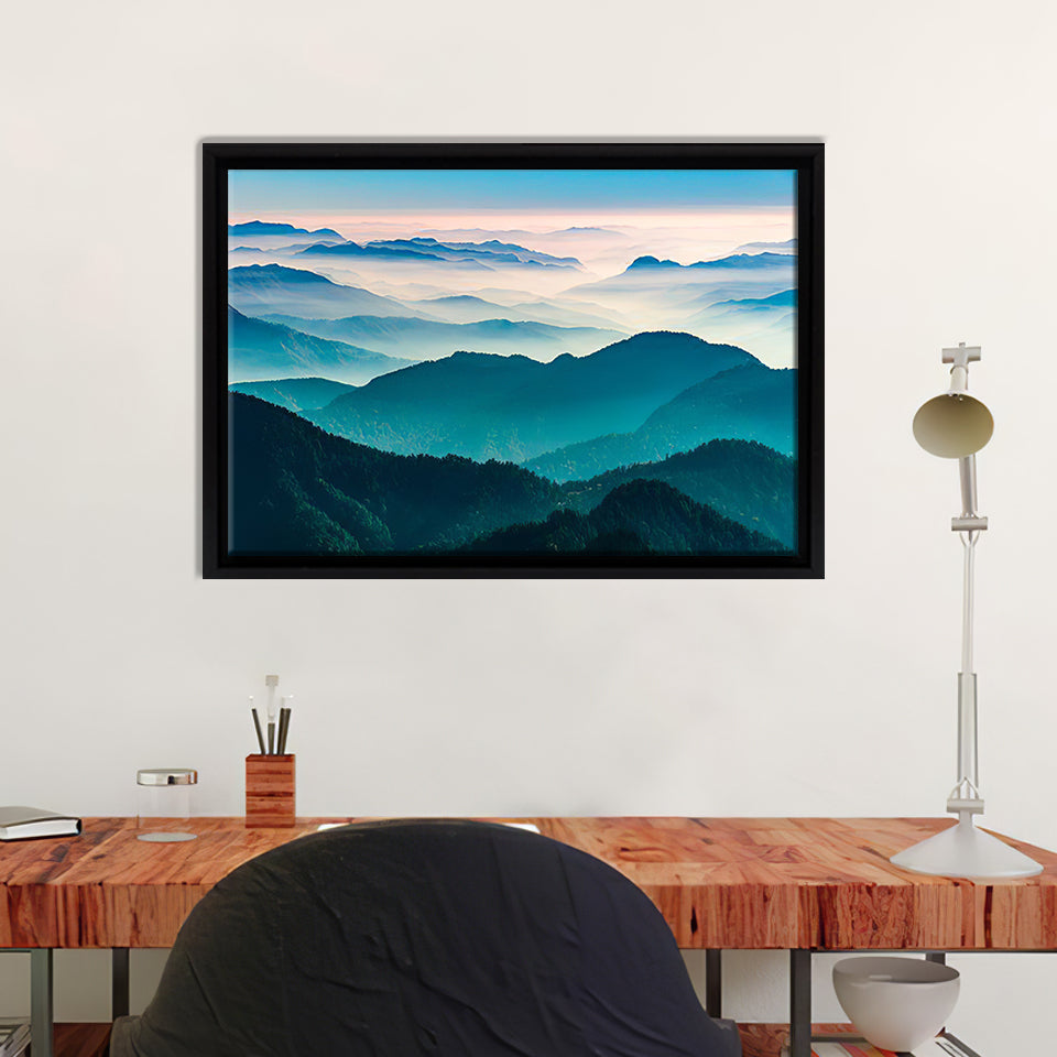 Mountain Tops Canvas Wall Art - Framed Art, Prints For Sale, Painting For Sale, Framed Canvas, Painting Canvas