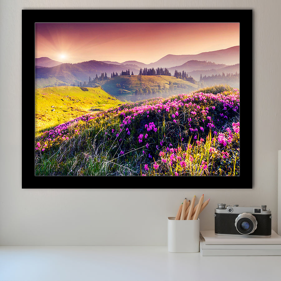 Mountain  Sunrise Framed Art Prints Wall Art Decor, Framed Picture, Home Decor
