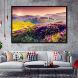 Mountain  Sunrise Framed Canvas Prints Wall Art Decor, Framed Picture, Floating Frame