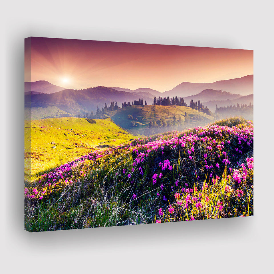 Mountain  Sunrise Canvas Prints Wall Art Decor - Painting Canvas,Home Decor, Ready to Hang