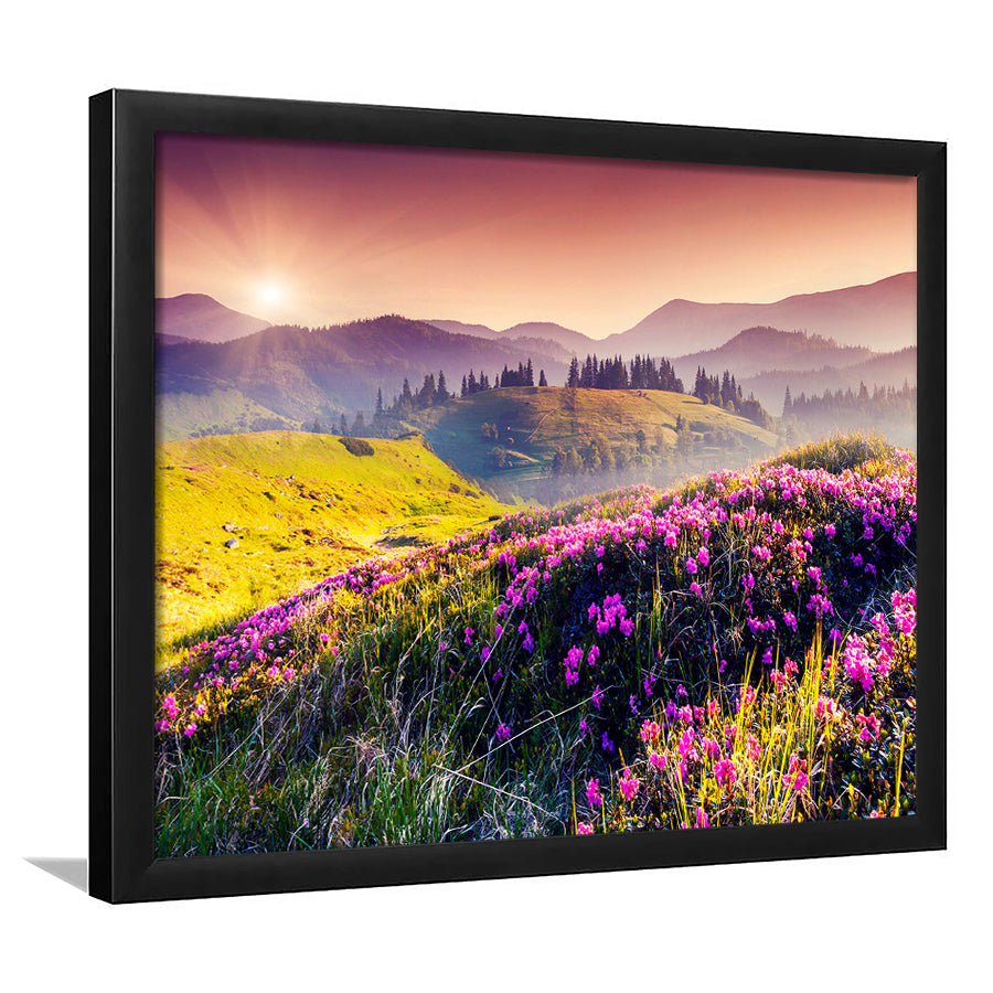 Mountain  Sunrise Framed Art Prints Wall Art Decor, Framed Picture, Home Decor