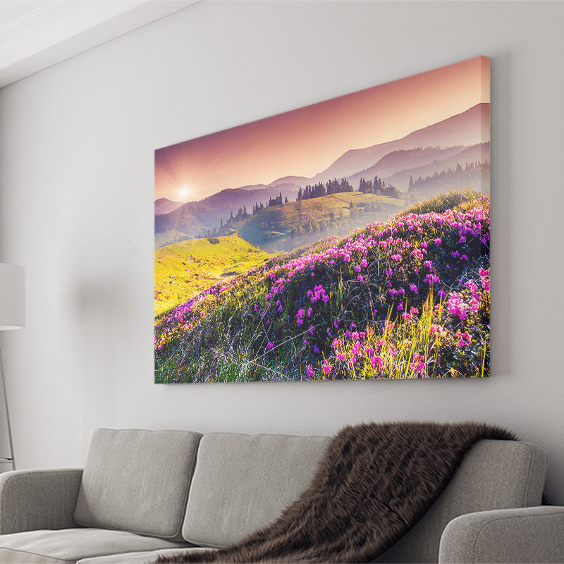 Mountain  Sunrise Canvas Prints Wall Art Decor - Painting Canvas,Home Decor, Ready to Hang