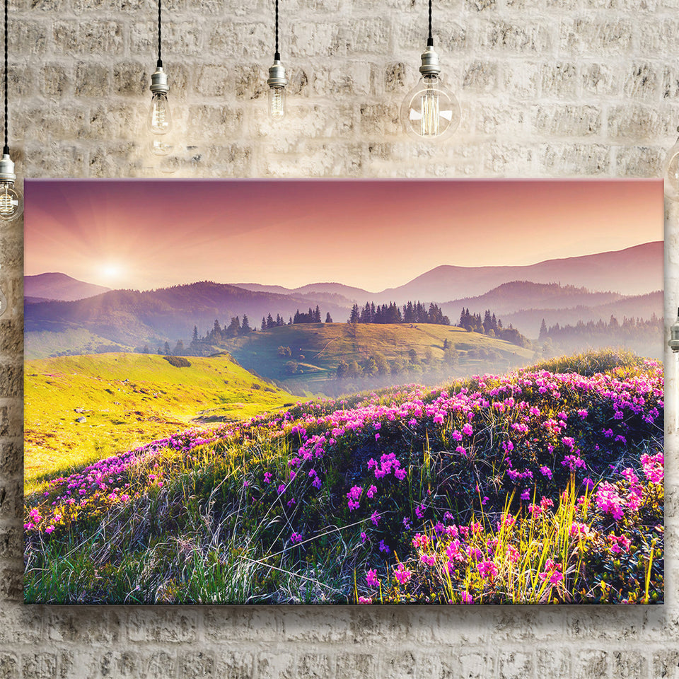 Mountain  Sunrise Canvas Prints Wall Art Decor - Painting Canvas,Home Decor, Ready to Hang