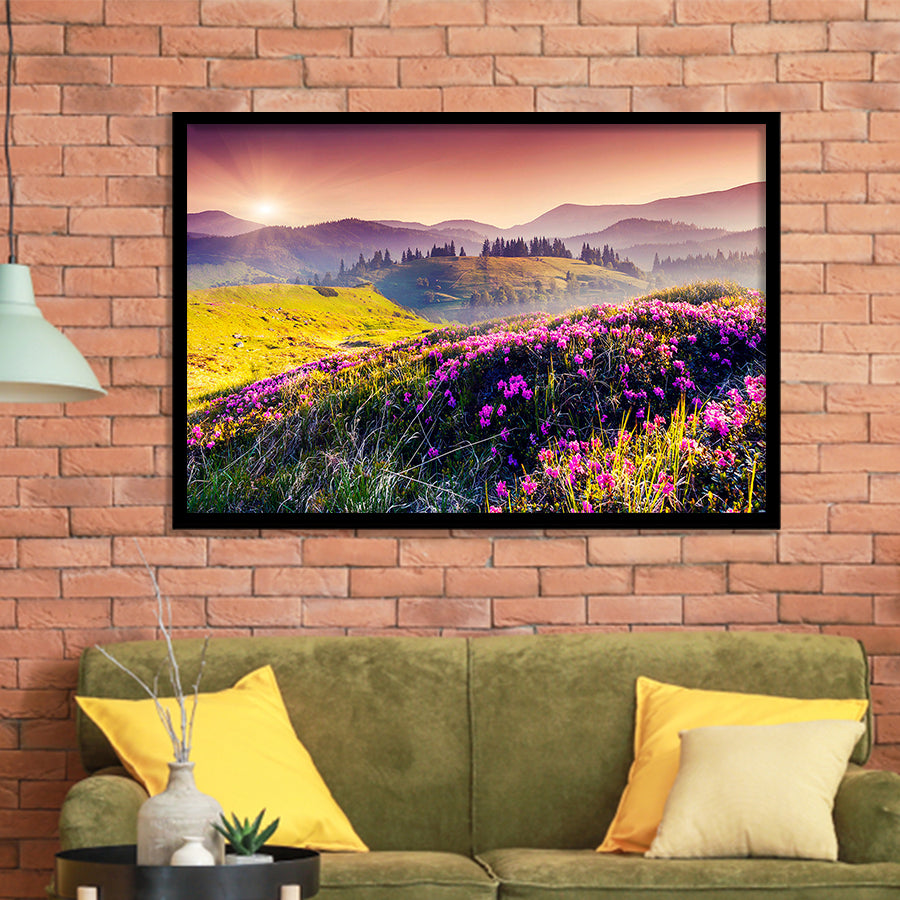 Mountain  Sunrise Framed Art Prints Wall Art Decor, Framed Picture, Home Decor