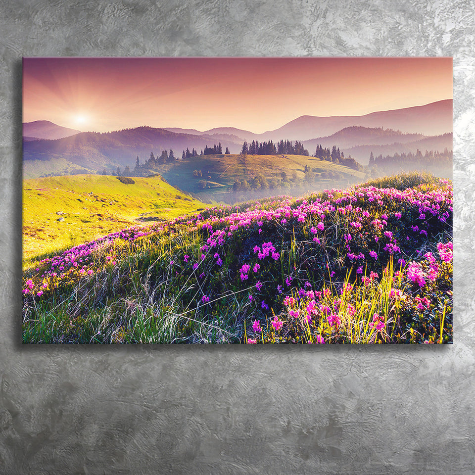 Mountain  Sunrise Canvas Prints Wall Art Decor - Painting Canvas,Home Decor, Ready to Hang