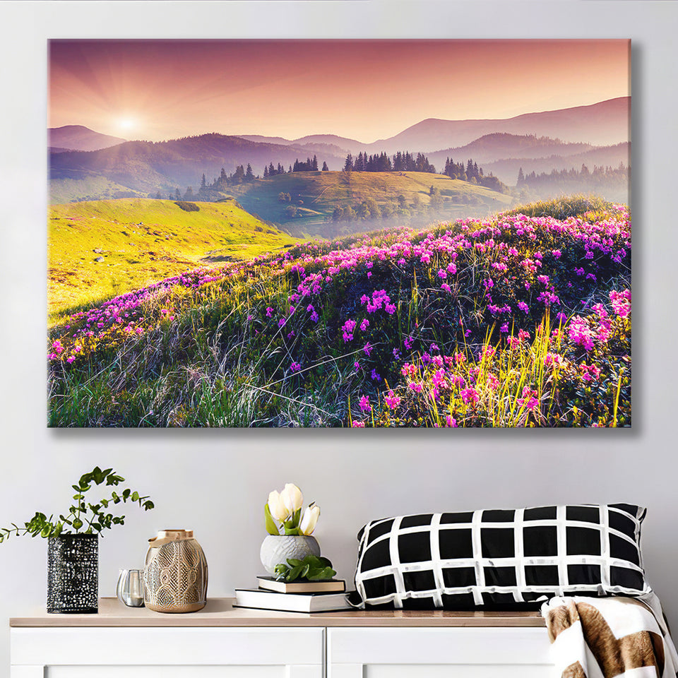 Mountain  Sunrise Canvas Prints Wall Art Decor - Painting Canvas,Home Decor, Ready to Hang