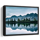 Mountains Lake Tree Scenery Framed Canvas Prints - Painting Canvas, Art Prints,  Wall Art, Home Decor, Prints for Sale