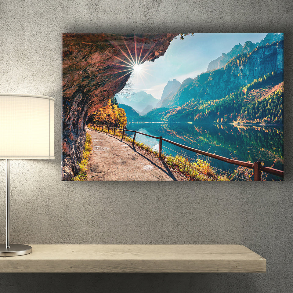 Mountains And Lake Canvas Prints Wall Art Decor - Painting Canvas,Home Decor, Ready to Hang