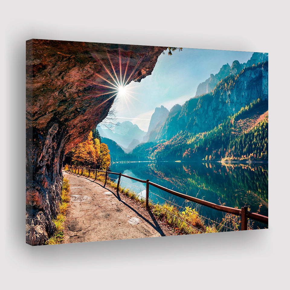 Mountains And Lake Canvas Prints Wall Art Decor - Painting Canvas,Home Decor, Ready to Hang