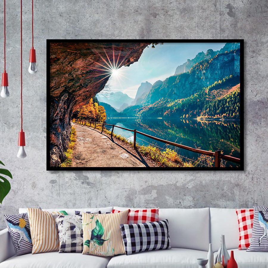 Mountains And Lake Framed Art Prints Wall Art Decor, Framed Picture, Home Decor