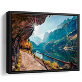 Mountains And Lake Framed Canvas Prints Wall Art Decor, Framed Picture, Floating Frame