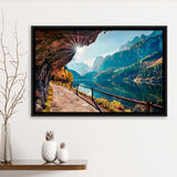 Mountains And Lake Framed Canvas Prints Wall Art Decor, Framed Picture, Floating Frame