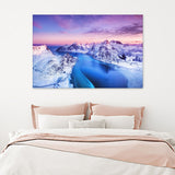 Mountains And Sea During Sunset Canvas Wall Art - Canvas Prints, Prints For Sale, Painting Canvas,Canvas On Sale