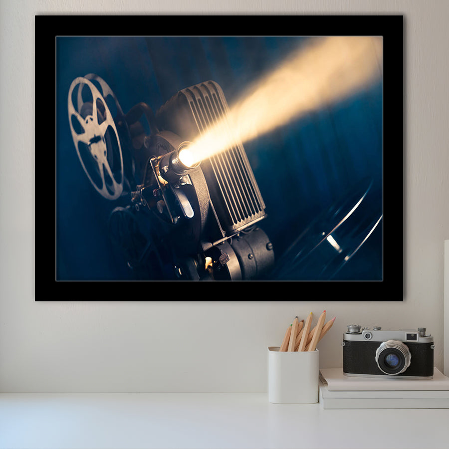 Movie Projector Framed Art Prints Wall Decor - Painting Prints, Framed Picture, Home Decor