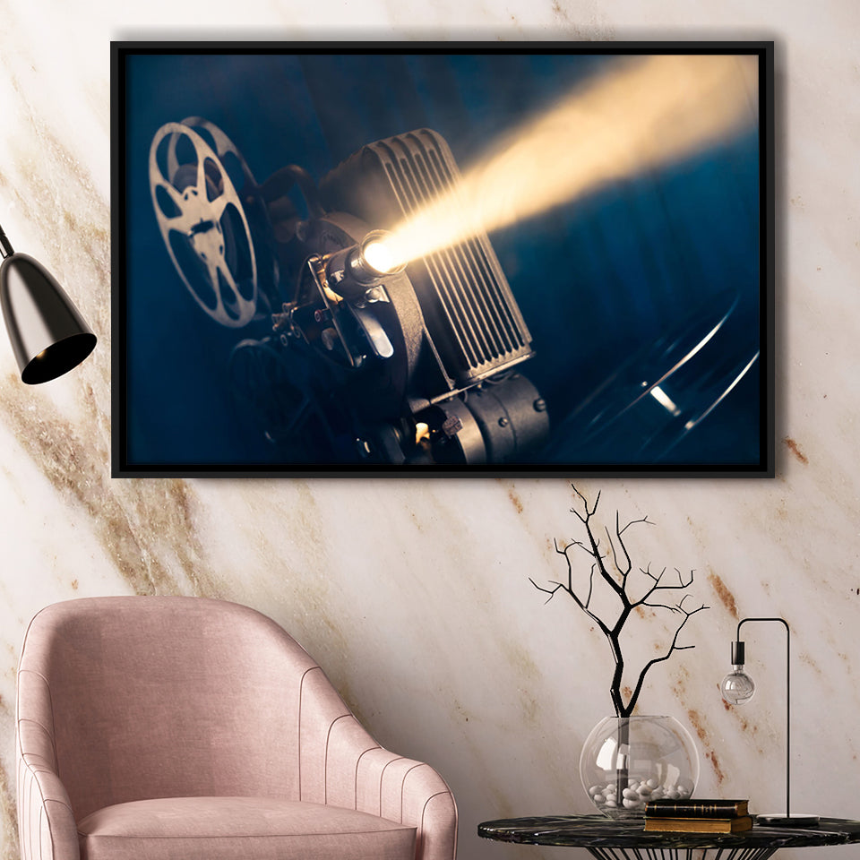Movie Projector Framed Canvas Prints Wall Art Decor - Paiting Canvas, Art Prints, Floating Frame